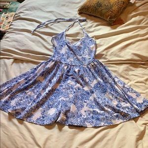 Print mini skater dress
